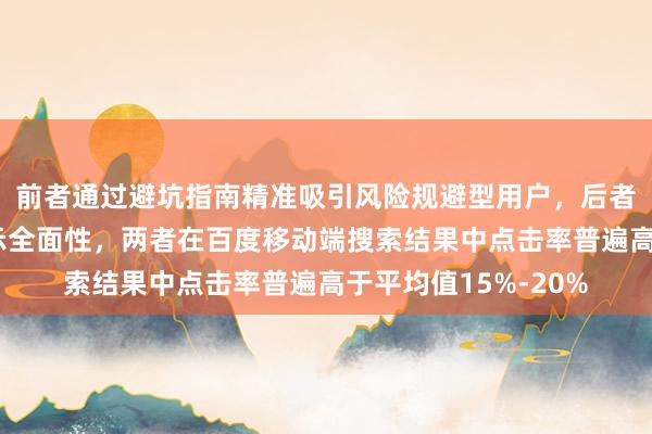 前者通过避坑指南精准吸引风险规避型用户，后者用完整流程数字暗示全面性，两者在百度移动端搜索结果中点击率普遍高于平均值15%-20%