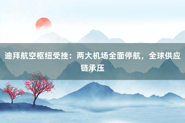 迪拜航空枢纽受挫：两大机场全面停航，全球供应链承压